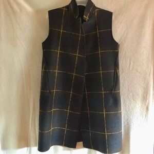 Good Match plaid checkered long vest
